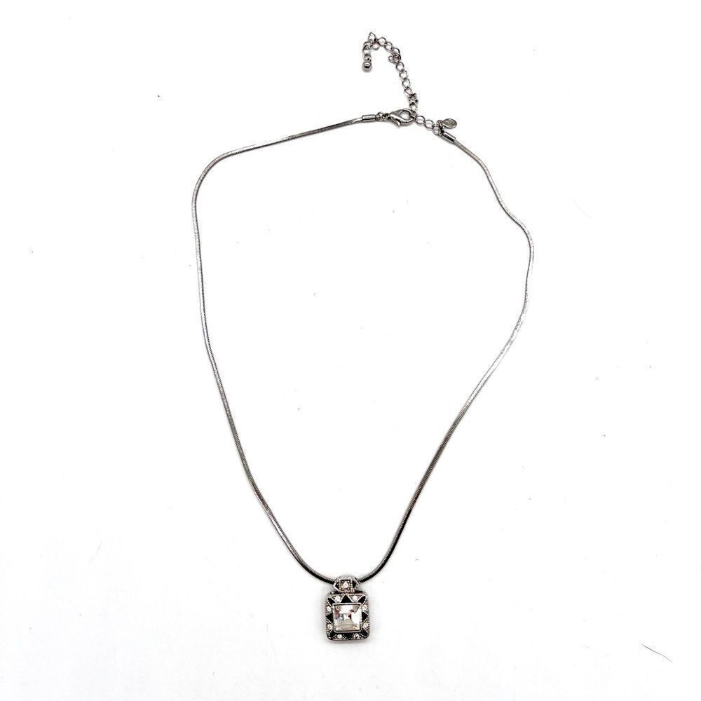 Premier Designs Crystal Pendant on Silver Plated Chain
